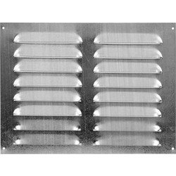 Europlast 101-MR2628ZN Περσίδα Εξαερισμού 26x28cm Ορθογώνια με Σίτα Γαλβανιζέ