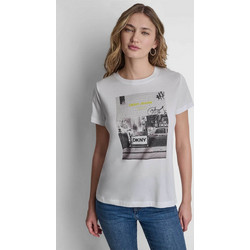 DKNY γυναικείο T-shirt με photoreal logo Regular Fit - DJ6T1795 Λευκό