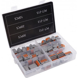 Σετ Κλέμμες Καλωδίων με Κλιπς 60 τμχ Kraft&Dele KD-10496
