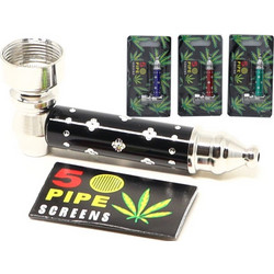 Μεταλλική πίπα HEMP με σίτα 7cm MADO 665-2031 σε διάφορα σχέδια