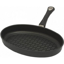 Amt Gastroguss-3524BBQ (35x24x5 cm) Τηγάνι Bbq Οβάλ Αντικολλητικό