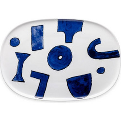 Πιατέλα Σερβιρίσματος Itsumo Yunoki Ware NF08/22 36 36cm White-Blue Alessi Πορσελάνη