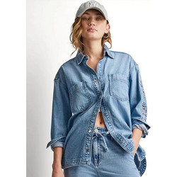 DKNY Γυναικείο Πουκάμισο Τζιν Μπλε DJ6W2298-00J2