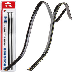 Amio - Ταινία LED COB 12V Λευκή 2x30cm Flexible Πλαϊνού Φωτισμού για Σήμανση & Καθαρό Φως - Σετ 2 Τεμ. (04575/AM)
