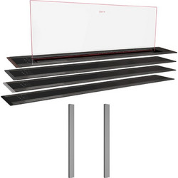 Neff I98WMM1Y7 Metallic Glass Draft Απορροφητήρας Πάγκου 91.8cm Μαύρος