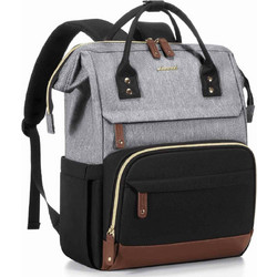 Γυναικείο Σακίδιο Πλάτης Lovevook MB2046 15.6 Grey/Black/Brown| Επαγγελματικό & Ταξιδίου | Αντικλεπτικό Backpack Μαύρο-Γκρι