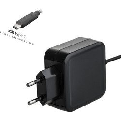 Akyga USB-C Φορτιστής Laptop 45W 20V 3A με Ενσωματωμένο Καλώδιο Τροφοδοσίας AK-ND-60