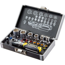 TOP MASTER Σετ καστάνια 26τεμ. με καρυδάκια 1/4'' & μύτες 330157