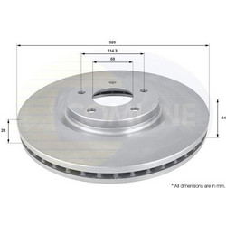 COMLINE ΔΙΣΚΟΠΛΑΚΕΣ - ADC1587V (OEM: 40206ET01A, 40206JY01A)