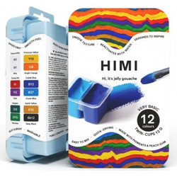 HIMI Twin Jelly Cup Gouache Σετ 12 Τέμπερες - Βασικά Χρώματα | TST230