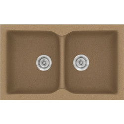 Sanitec Classic 336 Επικαθήμενος Νεροχύτης Γρανίτη Ματ Granite Celtic Stone 86x50cm
