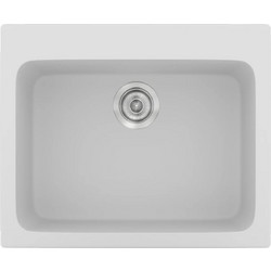 Sanitec Classic 331 Υποκαθήμενος Νεροχύτης Γρανίτη Ματ White 60x50cm