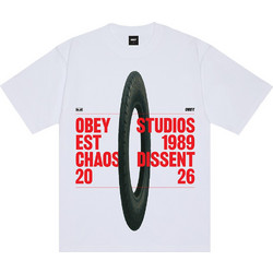 Obey Ανδρική κοντομάνικη μπλούζα Studios Chaos Dissent Tee 168024460-WHT