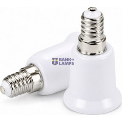 Lamp Holder Adapter E14-E27 White