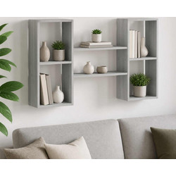 Ράφι Τοίχου Γκρι Sonoma 102 x 17 x 59 εκ. Επεξεργασμένο Ξύλο 8015029