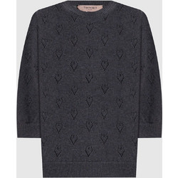 TWINSET Γυναικεία Πλεκτή Μπλούζα Γκρι 262TP3020-12839