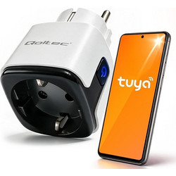 Qoltec 52710 Smart Wi-Fi Socket 16A | Timer | Energy meter | Tuya | Smart Life | Amazon Alexa | Google assistant 52710