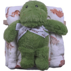Παιδική κουβέρτα Serafino unisex Dino Friends άσπρο