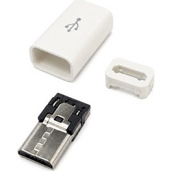 POWERTECH βύσμα micro USB CAB-U164, 480Mbps, λευκό