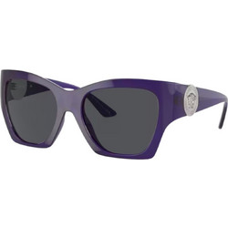 Versace VE4452 541987 Ανδρικά Γυαλιά Ηλίου Τετράγωνα Κοκάλινα Μπλε με Μαύρο Φακό