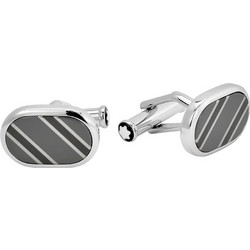 MontBlanc Twins Μανικετόκουμπα από Ατσάλι σε Ασημί Χρώμα MB116659