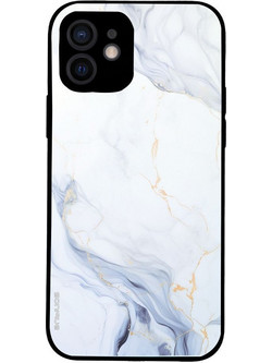 Sonique Marble Series Back Cover White (iPhone 12)