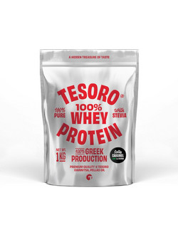 Tesoro 100% Whey Salty Caramel Low In Stevia Πρωτεΐνη Ορού Γάλακτος 1kg