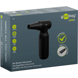 GOOBAY ηλεκτρικό air duster 77830, 100W, 6000mAh, μαύρο