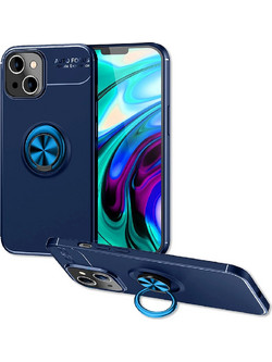 Ancus AutoFocus Shock Proof Ring Holder Back Cover Blue (iPhone 14 Plus)