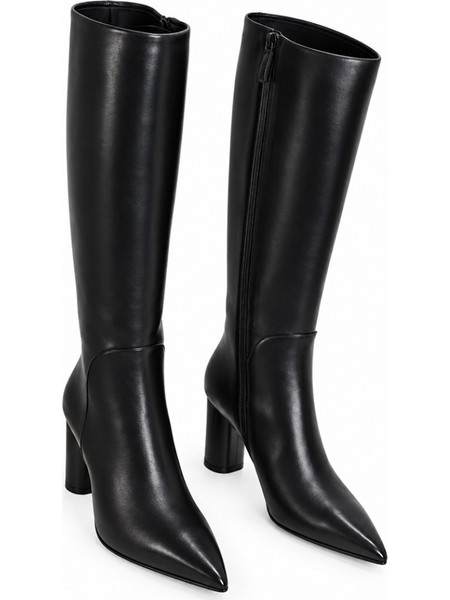 High heeled boots made of napa leather