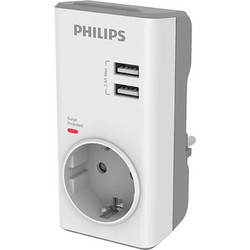 Μονόπριζο Ασφαλείας Philips USB-A Λευκό CHP4010W/GRS