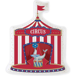 R2S Χριστουγεννιάτικη Πιατέλα Πορσελάνης Circus 23X20cm