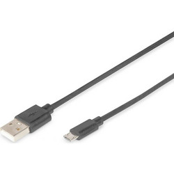 Digitus Regular USB 2.0 to micro USB Cable Μαύρο 1.8m DB-300127-018-S 1τμχ