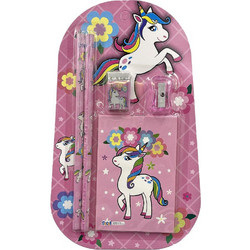 Σχολικό Σετ με Μπλοκ 23x14cm Unicorn