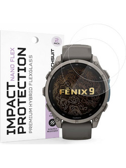 Techsuit Nano Flex Μεμβράνη Κινητού (2 Τεμάχια) για Garmin Fenix 9 51mm / Fenix 9 Pro 51mm, Μαύρο