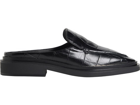 CALVIN KLEIN SQUARE MULE CROC LTH HW0HW03194