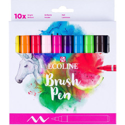 Royal Talens - Σετ Ecoline Brushpen, 10 Bright Colours 11509813