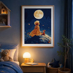 Painting By Numbers Little Prince looking at the moon 40x50cm