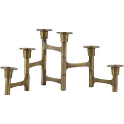 House Doctor - Candle stand w. 6 cups, HDMove - Brass - l: 50 cm, h: 17 cm - Home and Kitchen