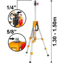 Τρίποδο για Αλφάδια Laser 5/8"&1/4" 1.5m