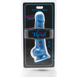 ToyJoy Happy Dicks Dong Ρεαλιστικό Dildo με Βεντούζα & Όρχεις 19cm Μπλε