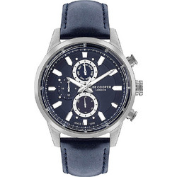 Lee Cooper Multifunction Ανδρικό Ρολόι Χρονογράφος με Μπλε Δερμάτινο Λουράκι LC07855.399