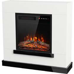 HOMCOM 820-539V90WT Επιδαπέδιο Ηλεκτρικό Τζάκι 1800W Μ80xΥ78.5xΒ23cm