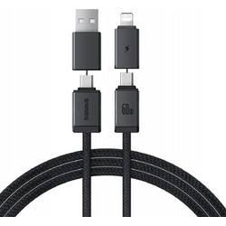 Baseus USB to Type-C / Lightning Cable Μαύρο 1m