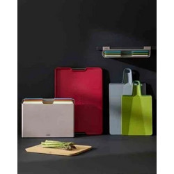 Joseph Joseph Cut&carve Plus Σετ Επιφάνεια Κοπής Πλαστική Κόκκινη 4τμχ