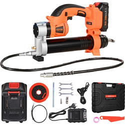 VEVOR Ασύρματος Γρασαδόρος, Μέγιστη Πίεση 8000 PSI, Ηλεκτρικός Γρασαδόρος 20V με Μπαταρία 2,0 Ah & Φως LED, Εύκαμπτος Σωλήνας 30 ιντσών & Θήκη Μεταφοράς, Σκανδάλη Μεταβλητής Ταχύτητας, για Λίπανση Οχη