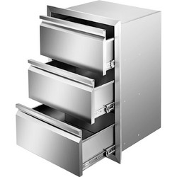 VEVOR 201 Stainless Steel Triple Access Drawer Outdoor Kitchen BBQ Island 48.3 cm x 66 cm CTG19.6X26.600001V0