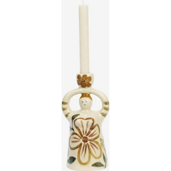 Κηροπήγιο Hand-Painted Figurine Stoneware Off-White Πολύχρωμο Η26 cm Madam Stoltz