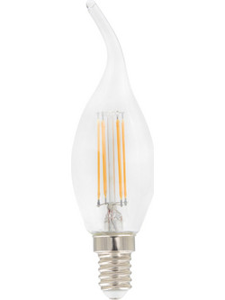 ΛΑΜΠΑ LED FILAMENT ΚΕΡΑΚΙ ΦΛΟΓΑ C35 (TIP) E14 4.5W STEP DIM 3 ΒΗΜΑΤΩΝ ΘΕΡΜΟ ΛΕΥΚΟ 2700K 470LM / FLAMK45WWTIPSD