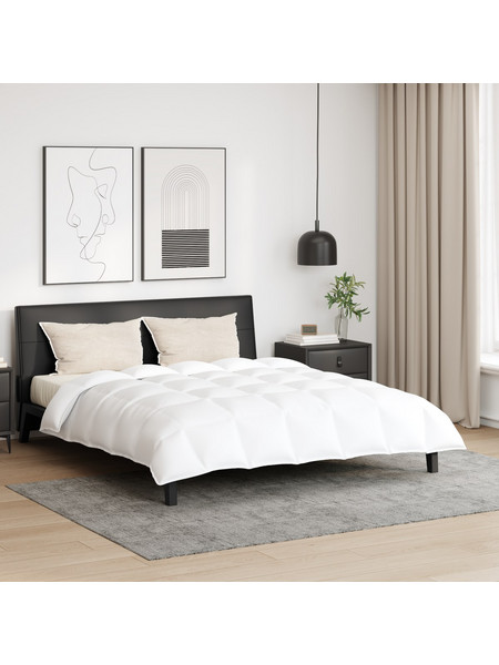 vidaXL Σετ Παπλωμάτων 260 x 220 εκ. 380 GSM Φτέρος Λευκό